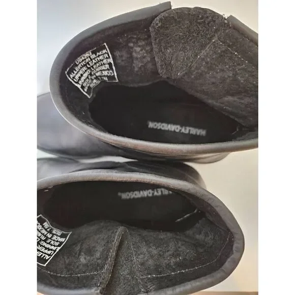 Harley-Davidson Allerton black leather ankle boots. Size 7.5. - Picture 9 of 9